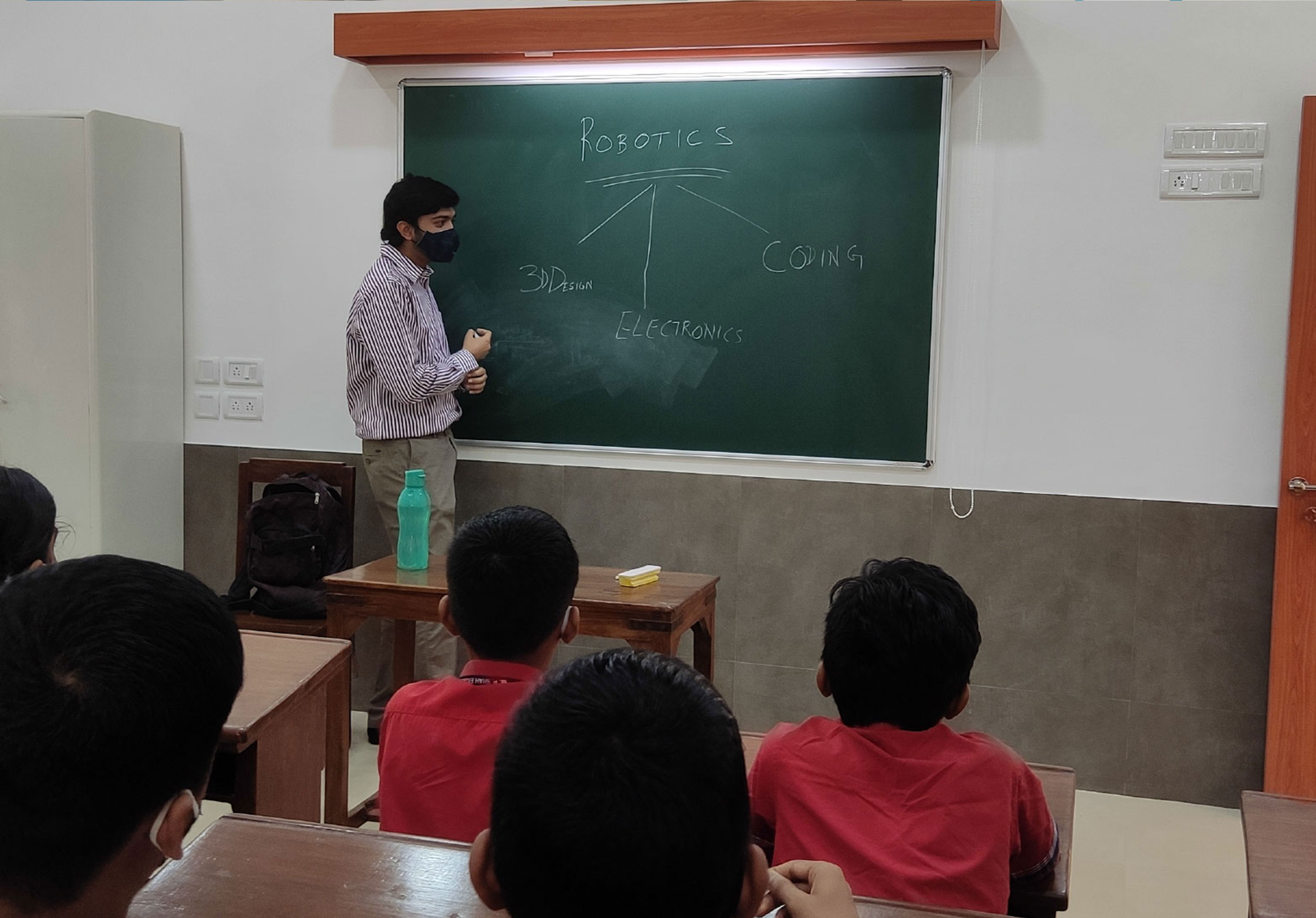 Students engaged in school activities
