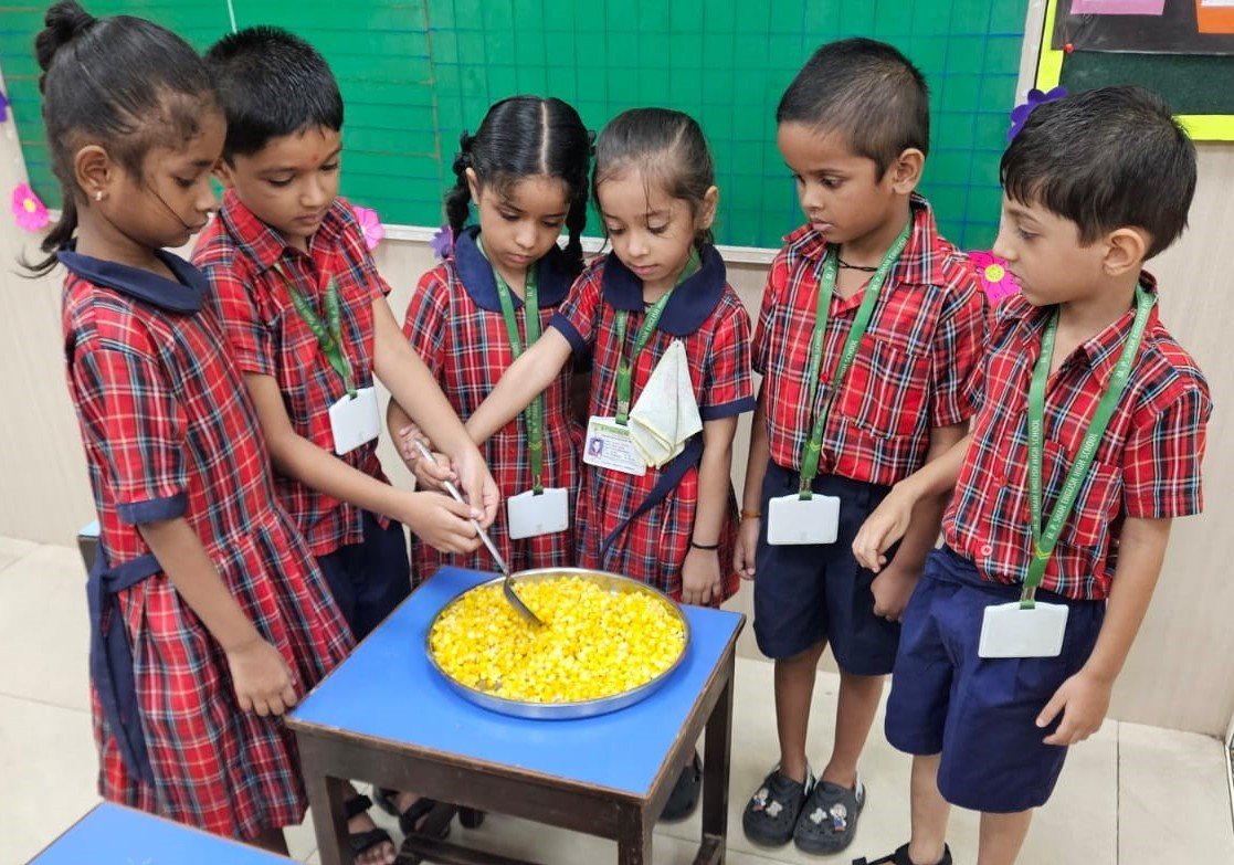 Corn bhel making activity